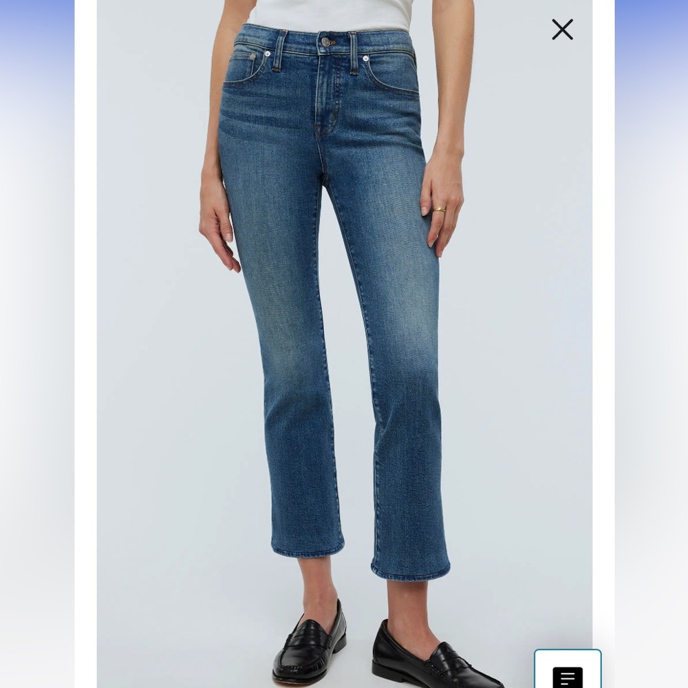 NWOT Madewell kick out crop jeans